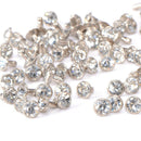 Diamante White Studs DIY Punk Rock Leathercraft Metal Rivets Spikes ewrr