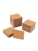 20Pcs DIY Round and Square Cork Mats Self-adhesive Insulation Coasters Cup Pads