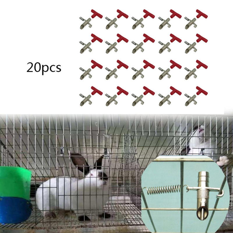 20x Automatic Nipple Water Rabbit Feeder Drinking Trough Waterer Rabbit Rodent