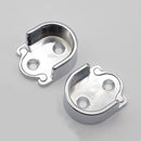 2pcs Stainless Steel Wardrobe Closet Rod Supports Flange Holder Fit Rod Dia 19mm