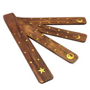 2pcs Natural Solid Wood Wooden Incense Stick Burner Holder For Home