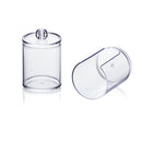 Transparent Dual Layer Cylinder Acrylic Cotton Storage Box Durable New Hot