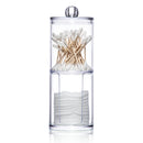 Transparent Dual Layer Cylinder Acrylic Cotton Storage Box Durable New Hot