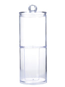 Transparent Dual Layer Cylinder Acrylic Cotton Storage Box Durable New Hot