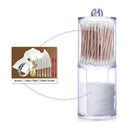 Transparent Dual Layer Cylinder Acrylic Cotton Storage Box Makeup Container