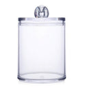 Transparent Dual Layer Cylinder Acrylic Cotton Storage Box Durable New Hot