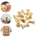 100pcs Wooden Bobbins Spools Reels for Sewing Ribbon Textile Yarn DIY Craft 27mm