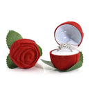 5x Velvet Storage Red Wedding Necklace Box Pendant Flower Jewelry Gift Rose Ring