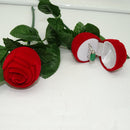5x Velvet Storage Red Wedding Necklace Box Pendant Flower Jewelry Gift Rose Ring