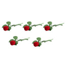 5x Velvet Storage Red Wedding Necklace Box Pendant Flower Jewelry Gift Rose Ring