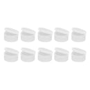 10pcs Small Plastic Storage Box Capsule Round Transparent Coin Case Organizer