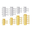 14x Necklace Bracelet Connector Extenders Strand Slide Lock Tube Clasp Fashion