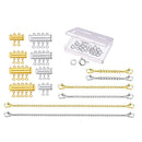 14x Necklace Bracelet Connector Extenders Strand Slide Lock Tube Clasp Fashion