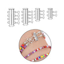 14x Necklace Bracelet Connector Extenders Strand Slide Lock Tube Clasp Fashion