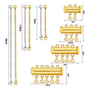 14x Necklace Bracelet Connector Extenders Strand Slide Lock Tube Clasp Fashion