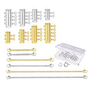 14x Necklace Bracelet Connector Extenders Strand Slide Lock Tube Clasp Fashion