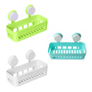 Kitchen Bathroom Plastic Shower Storage Basket Shelf Suction Holder Nice Gifts