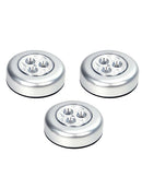 3 pcs LED Wardrobe Touch Night Lights Push Tap Stick On Lamp Battery Powered Hot