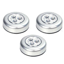 3 pcs LED Wardrobe Touch Night Lights Push Tap Stick On Lamp Battery Powered Hot