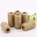 2x Jute Hemp Rope Package Wrap String Cord DIY Gift Wrap Twine Full Roll 100 met