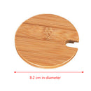 4pcs Wooden Mug Lid Cover Reusable Coffee Mug Cup Drinking Lid Pack