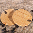 4* / Bamboo Cup Cover Natural Wooden Coffee Cup Lid Cover Seal Cover Mug Good