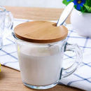 4* / Bamboo Cup Cover Natural Wooden Coffee Cup Lid Cover Seal Cover Mug Good