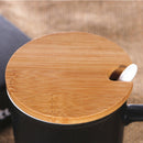 4* / Bamboo Cup Cover Natural Wooden Coffee Cup Lid Cover Seal Cover Mug Good