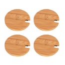 4* / Bamboo Cup Cover Natural Wooden Coffee Cup Lid Cover Seal Cover Mug Good