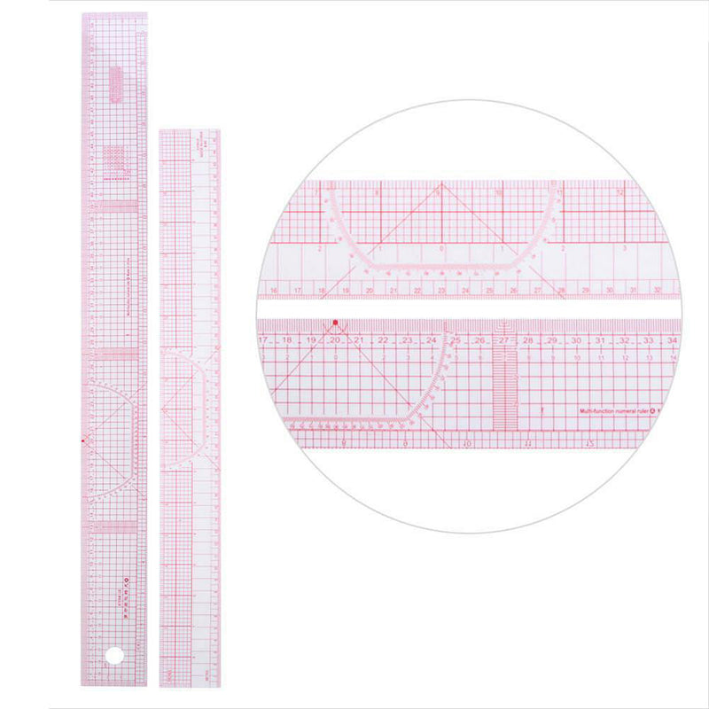 1 Set DIY Sew French Curve Ruler Measure Drawing Comma Line Straight Sewing