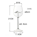 300ml Clear Red Wine Shark Glass Goblet Crystal Cup Special Xmas Gift For Party