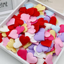 500pcs Fabric Heart Shape Padded Confetti Petal Wedding Indoor Living Decoration