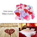 500pcs Fabric Heart Shape Padded Confetti Petal Wedding Indoor Living Decoration