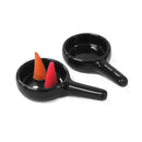 3x Black Ceramic Tealight Candle Holder For Incense Burner Fragrance Diffuser