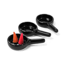 3x Black Ceramic Tealight Candle Holder For Incense Burner Fragrance Diffuser