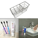 Stainless Steel Bathroom Toothbrush Holder Toothpaste Holder Stand Home Tool