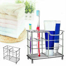 Stainless Steel Bathroom Toothbrush Holder Toothpaste Holder Stand Home Tool
