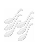 6pcs Melamine Spoons Break-resistant Long Handle Soup Spoon Tableware for Home