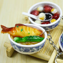 3pcs Plastic Simulation Food Chinese Noodles Key Chain Keyring Pendant Keychain