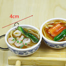 3pcs Plastic Simulation Food Chinese Noodles Key Chain Keyring Pendant Keychain