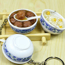 3pcs Plastic Simulation Food Chinese Noodles Key Chain Keyring Pendant Keychain