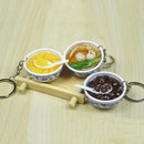 3pcs Plastic Simulation Food Chinese Noodles Key Chain Keyring Pendant Keychain