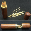 Portable Retro Wooden Toothpick Holder Toothpick Dispenser Bucket High Quality