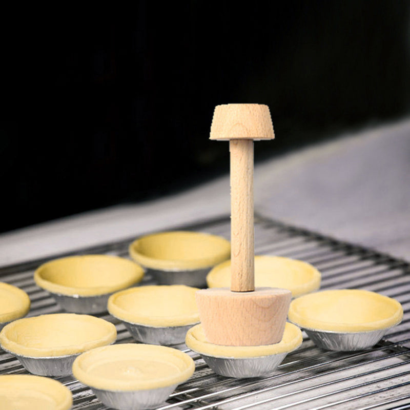 1 x Wooden Egg Tart Cupcake Cake Cookie Flower Molding Mould Baking Pan Tools