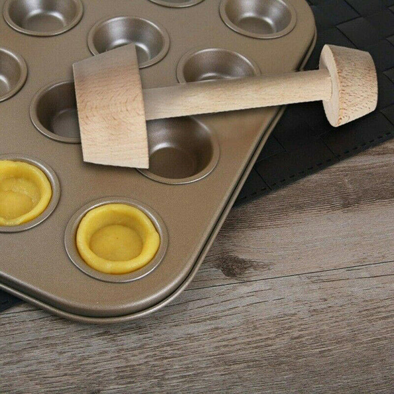 1 x Wooden Egg Tart Cupcake Cake Cookie Flower Molding Mould Baking Pan Tools