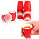 50 x 2oz Disposable Tableware Plastic Cup For Xmas Christmas Party Event New