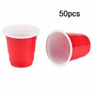 50 x 2oz Disposable Tableware Plastic Cup For Xmas Christmas Party Event New