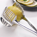 Handheld Stainless Steel Slicer Potato Tomato Lemon Fruit Cutting Holder