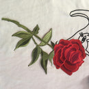 2 x Embroidery Rose Flower Sew-on Patch Badge Bag Hat Jeans Dress Applique Craft
