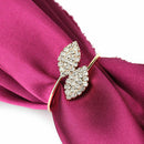 6x Rhinestone Napkin Rings Handmade Serviette Buckle Holder For Birthday Party
